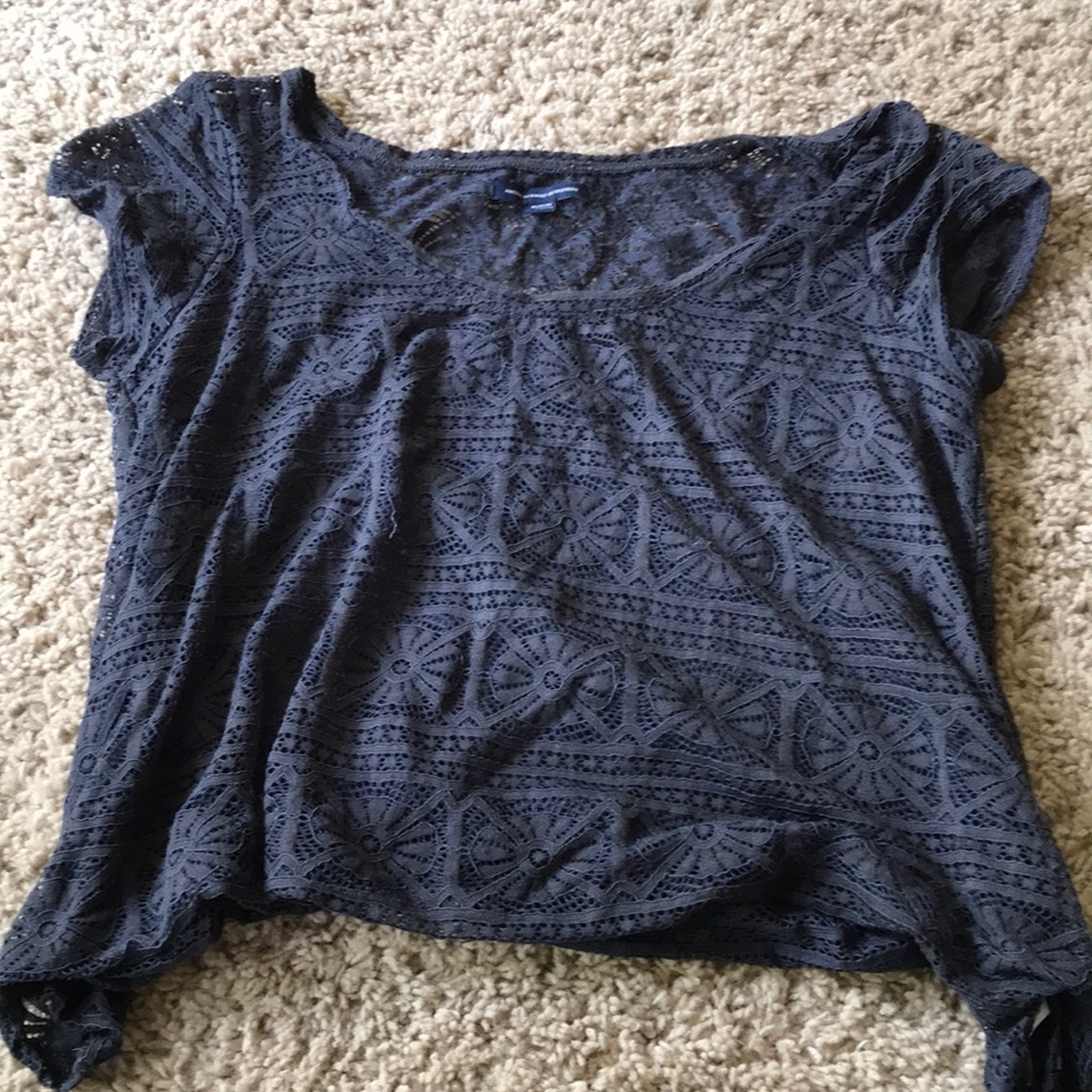 Dark grey crop top